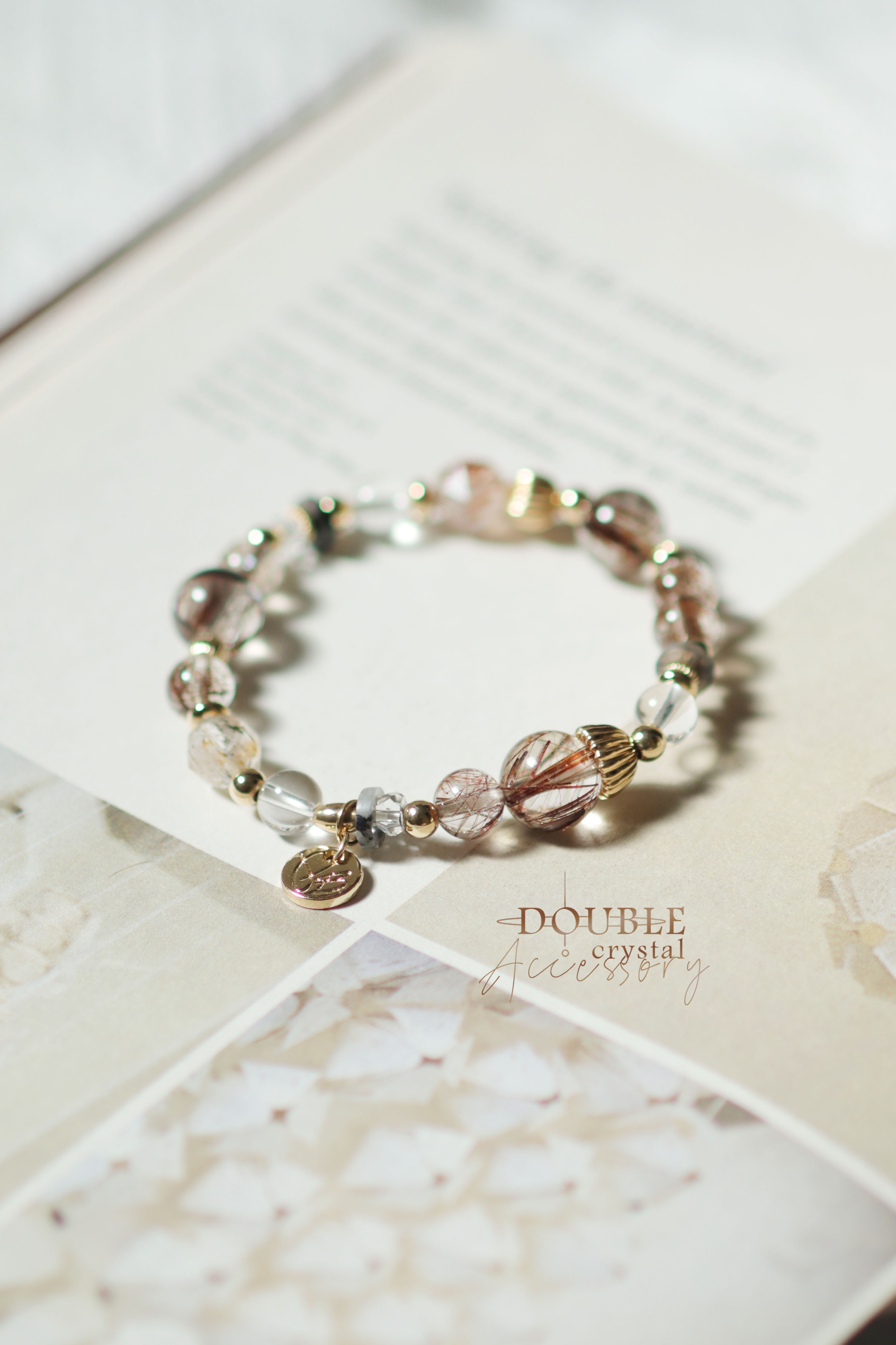 限量｜墨木：胡桃褐髮晶．黑金超七．灰閃石．白水晶