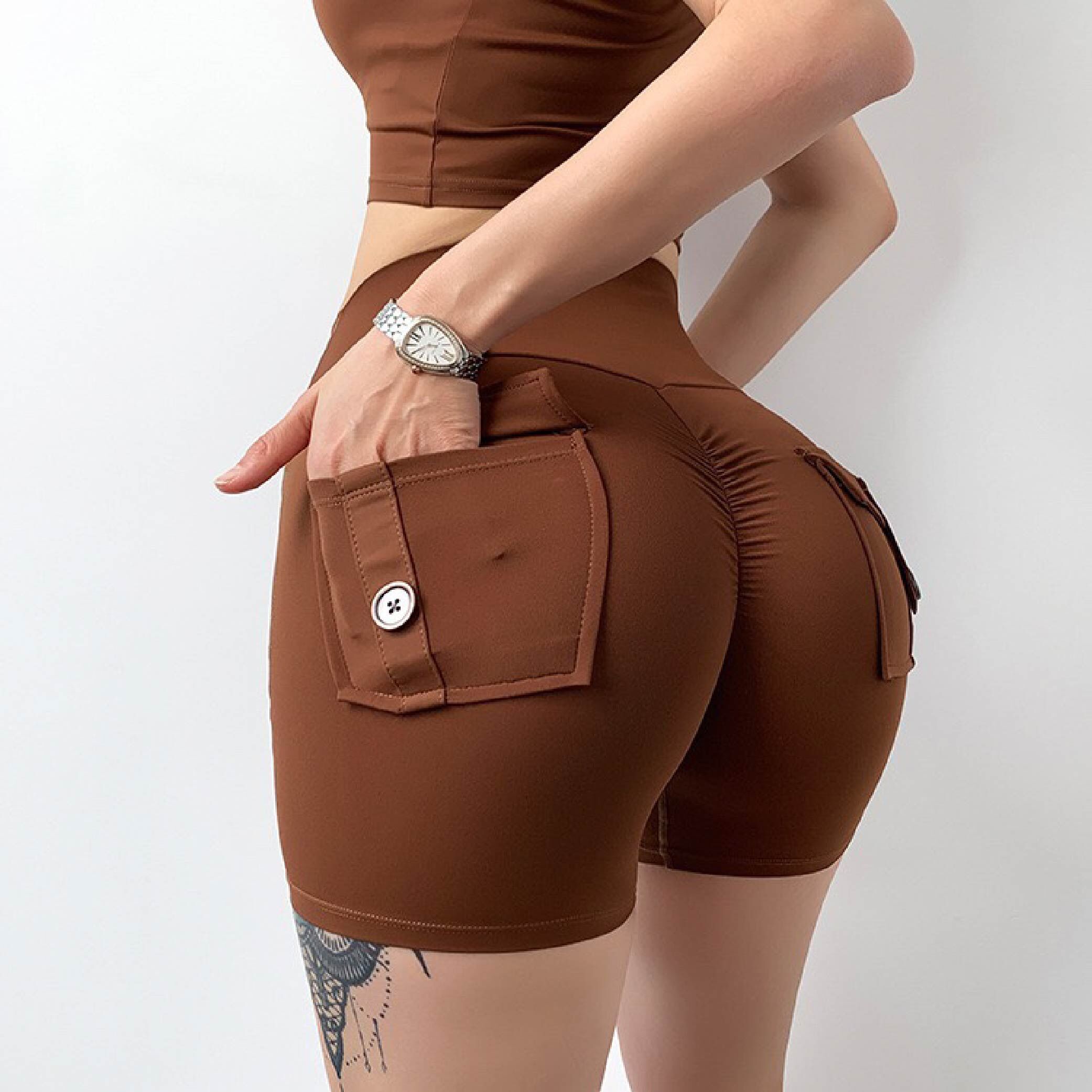 Bodybliss 韓國品牌｜ 翹臀抓皺健身短褲