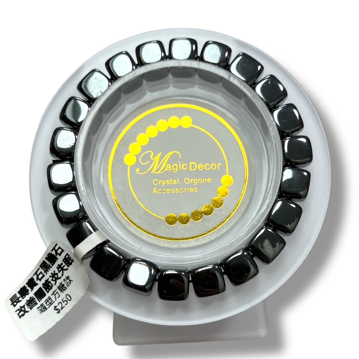 250703 - A19 黑膽石小方糖切割手串