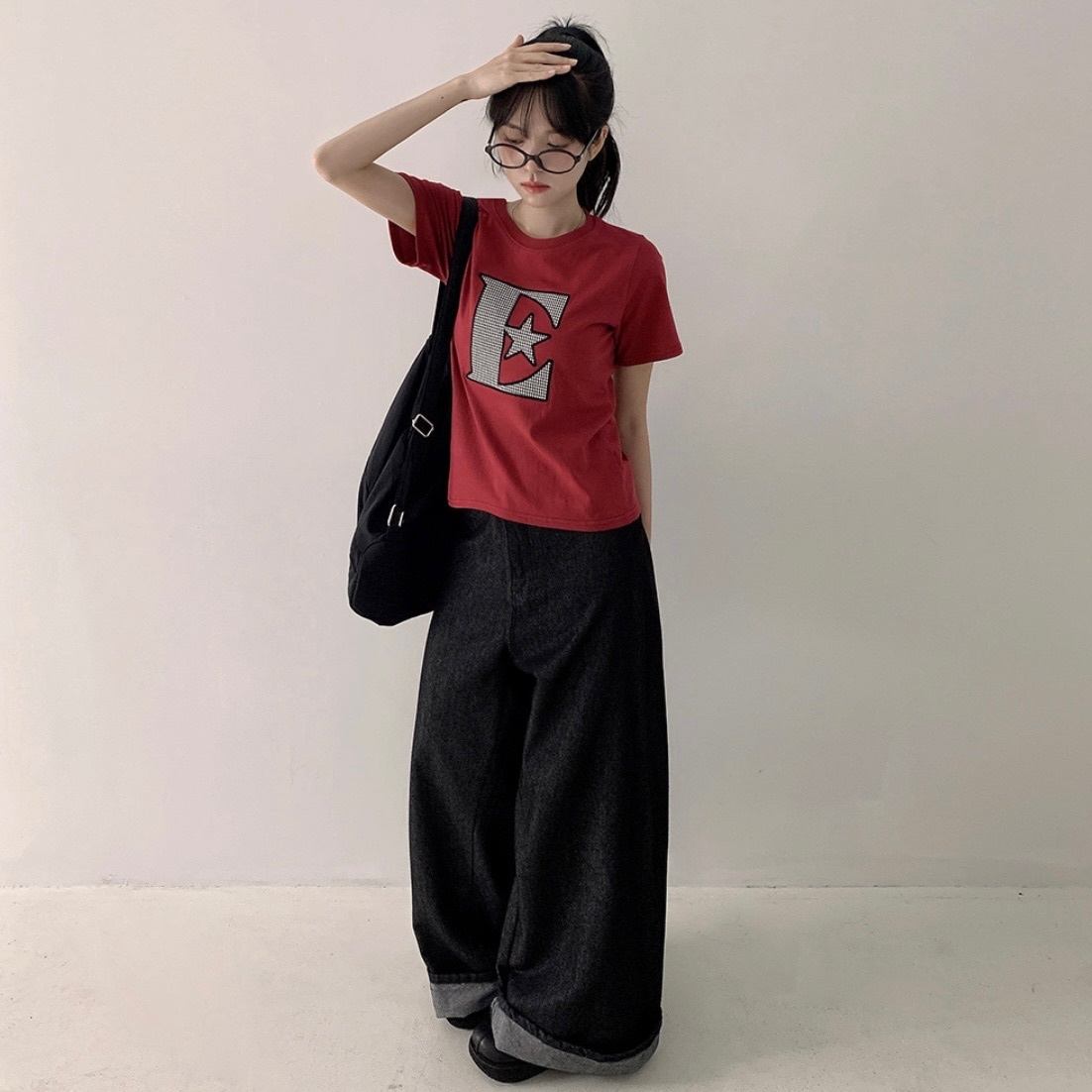 【優惠預訂】韓國拼布E字TEE（4色）