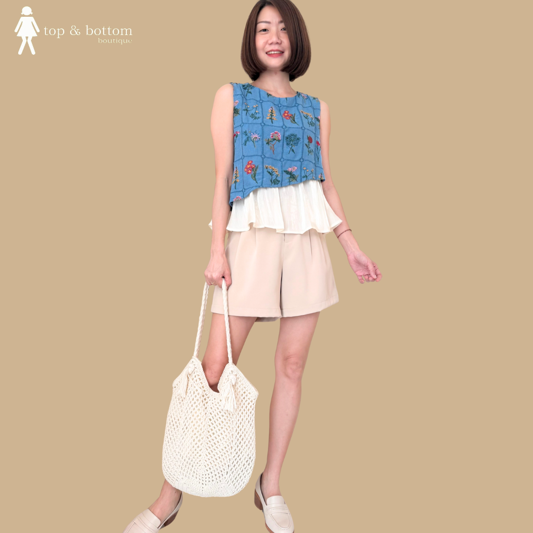 ONE BUTTON HIGH WAISTED SHORTS