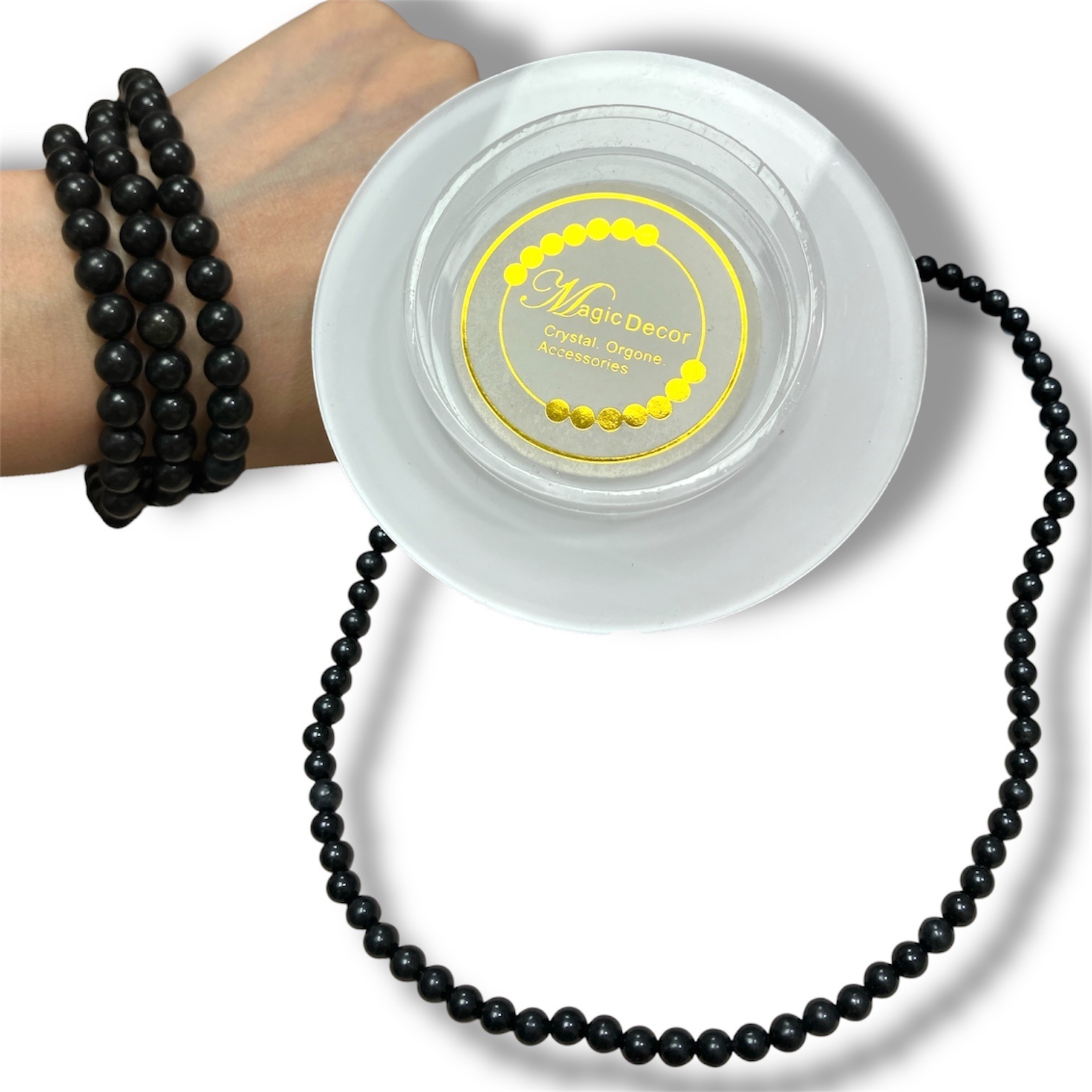 250703 - A40 6mm+次石墨3圈頸鏈