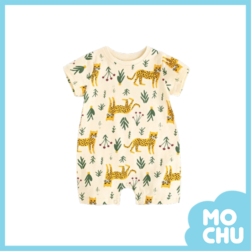 花豹叢林短袖連身衣