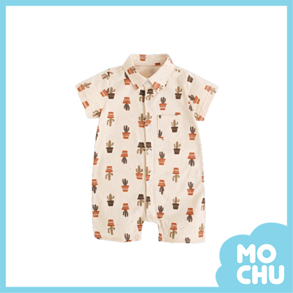 仙人掌盆栽短袖連身衣