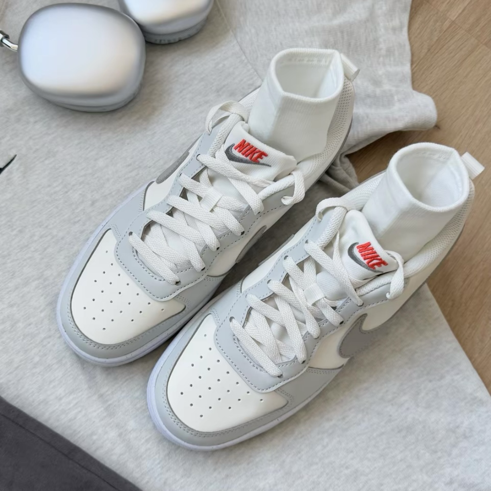 Nike Court Borough Low 2 GS 奶灰色 奶油白 小dunk 大童 女鞋