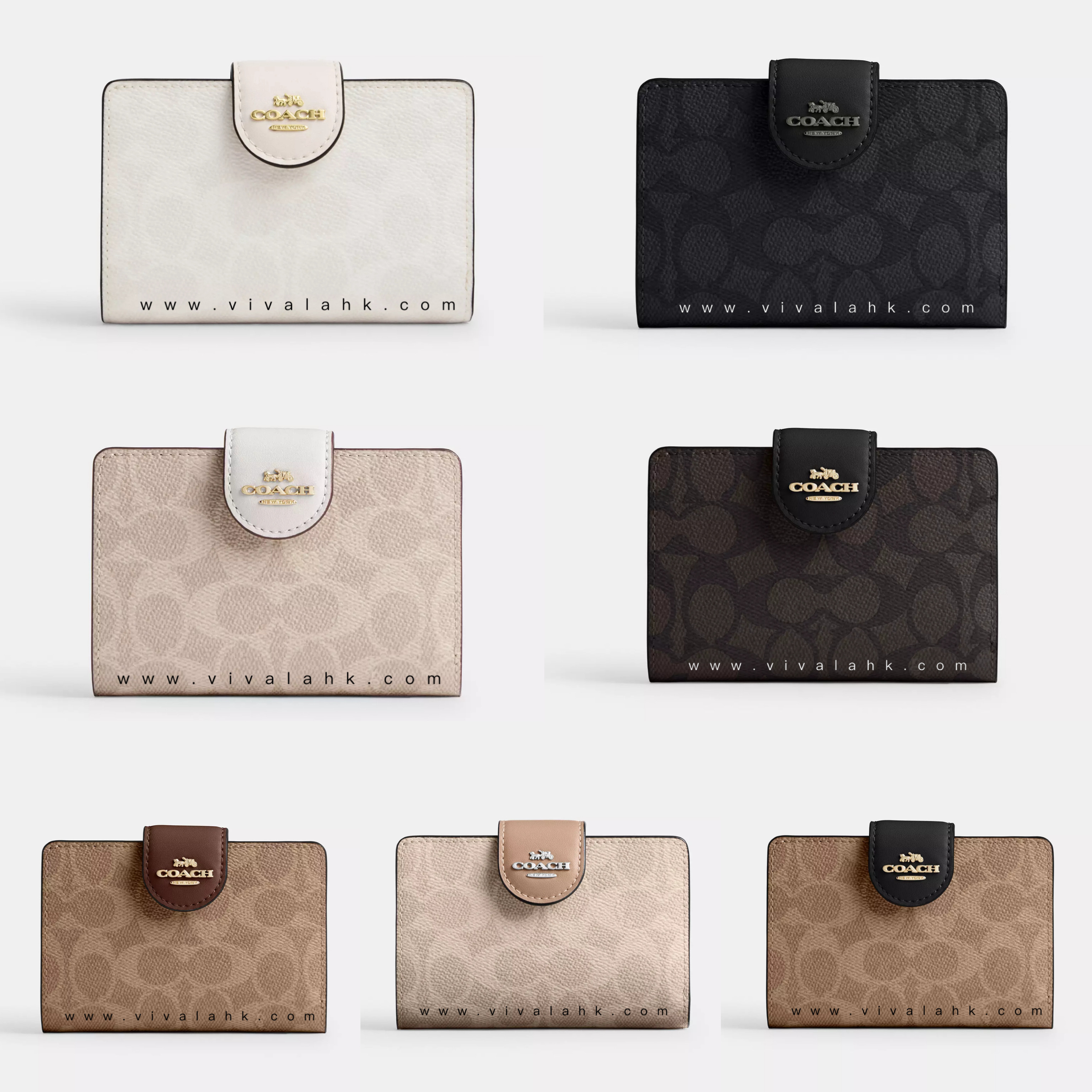 Coach - Medium Corner Zip Wallet In Signature Canvas (CW786)