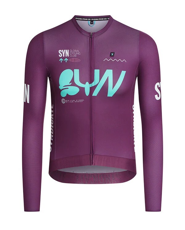 SYN Biehler 男款薄長袖車衣 Pro Team Jersey /Muffin 紫