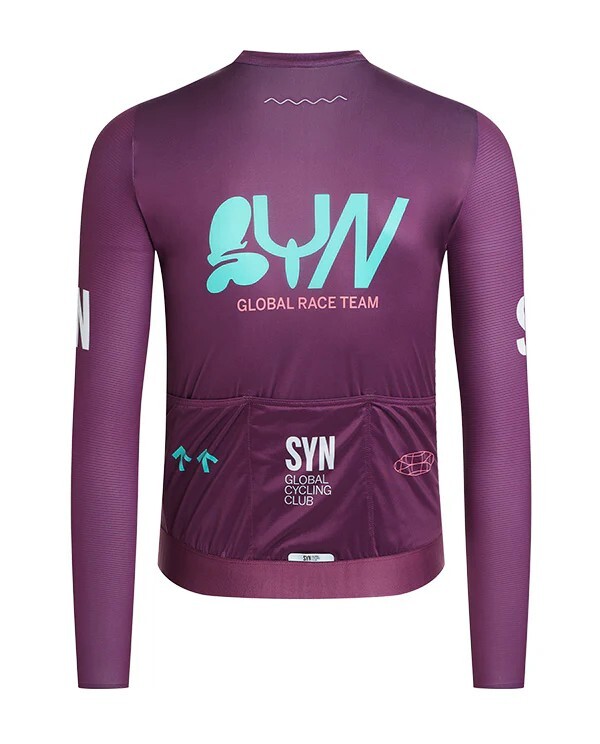SYN Biehler 男款薄長袖車衣 Pro Team Jersey /Muffin 紫