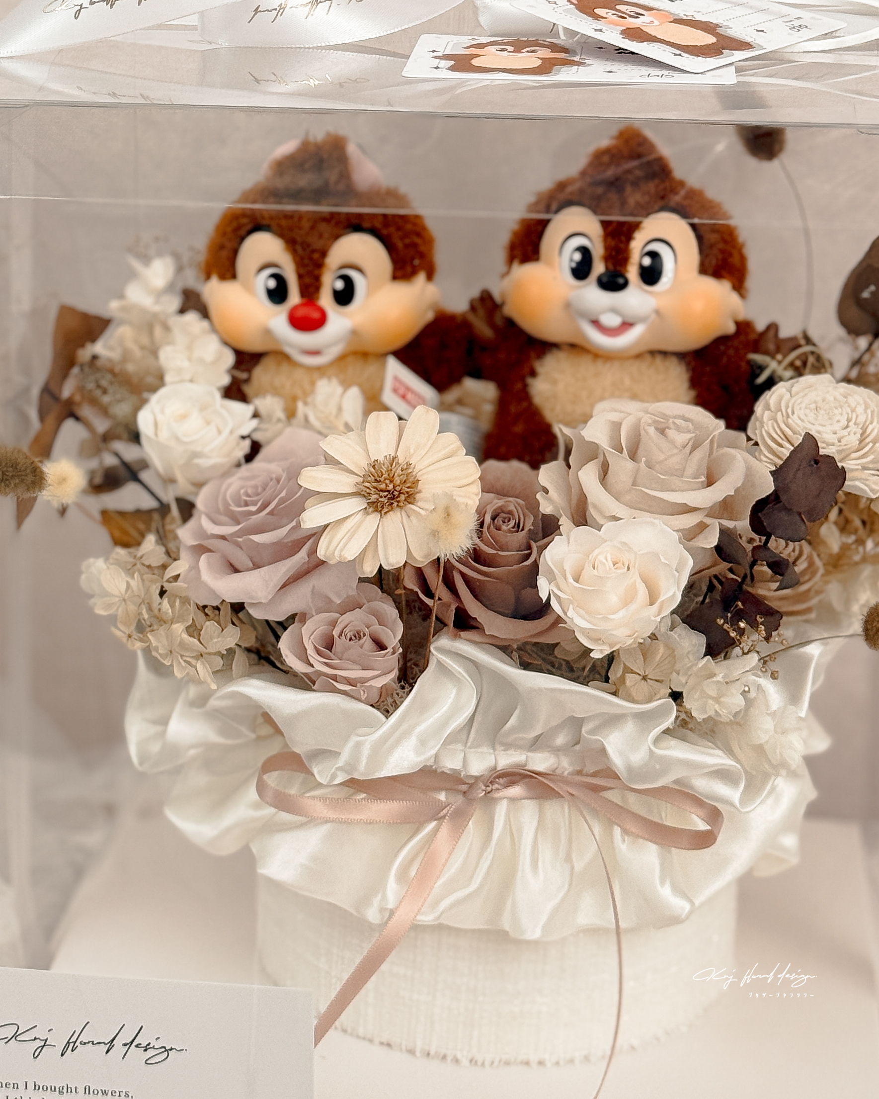 奶茶暖森・奇奇蒂蒂永生花盒（附正版收藏玩偶）