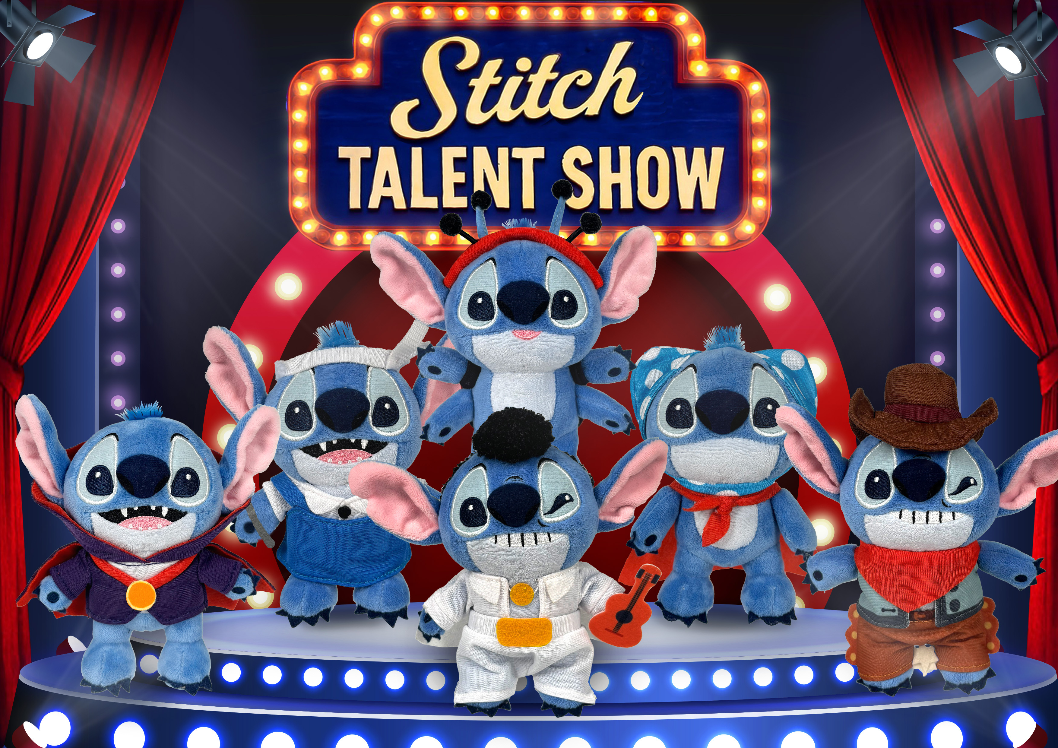 迪士尼 史迪奇才藝秀絨毛吊飾 [6入/中盒]