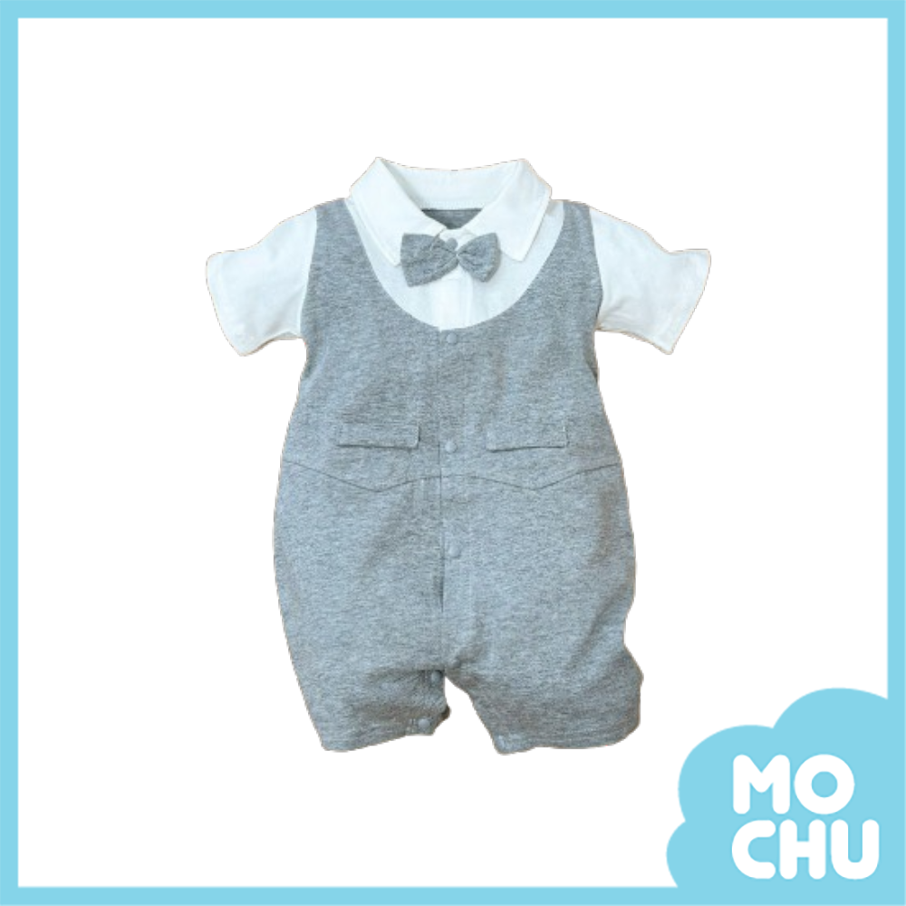 灰背心假兩件連身衣