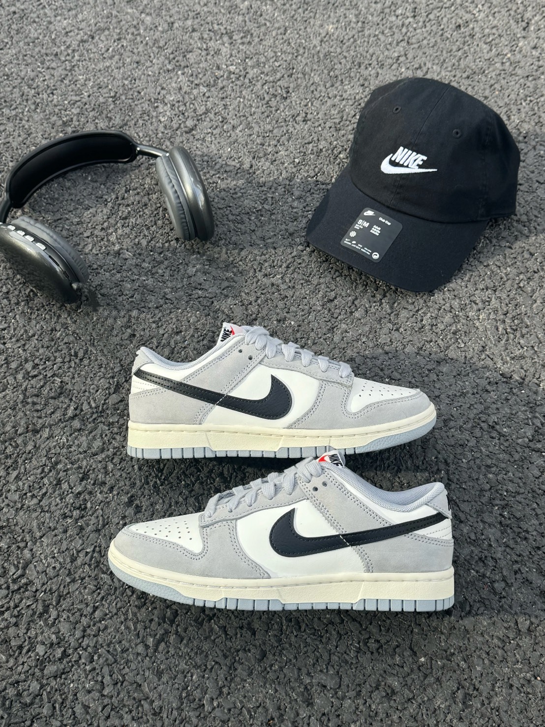 Nike Dunk Low 煙灰 麂皮 黑勾