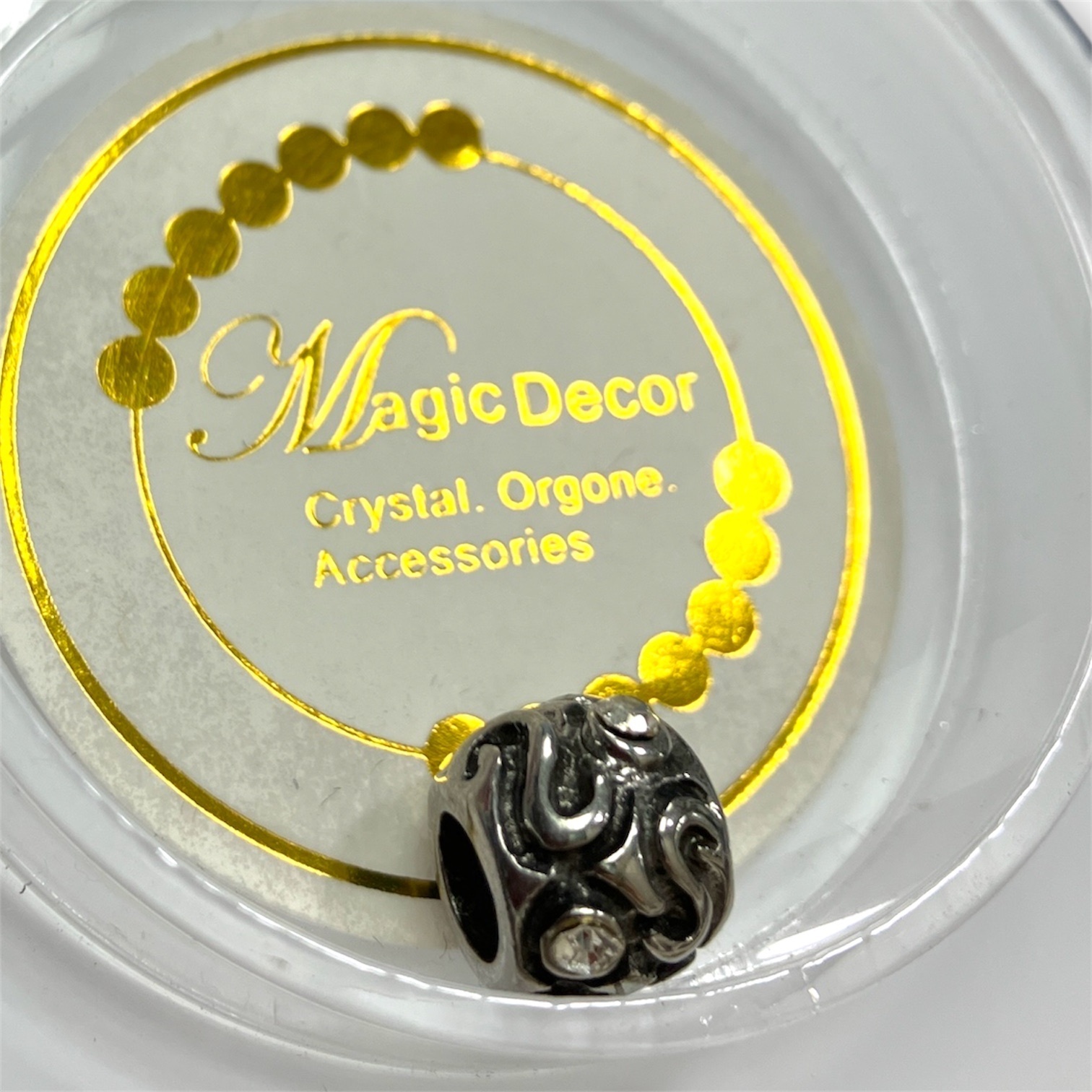 250703 - A84 復古水鑽筒型銀色隔珠1粒