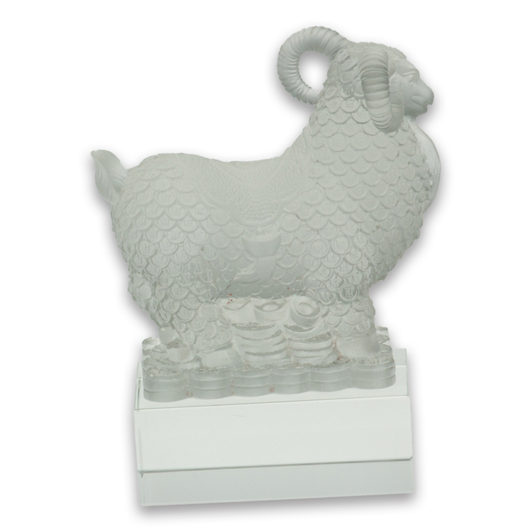 鹿港窯 居家開運 琉璃珍藏 招財羊_錢幣羊S 擺飾