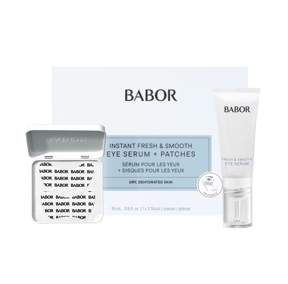Babor SKINOVAGE Moisturizing Instant Fresh & Smooth Eye Serum + Patches 水凝亮采眼部修護套裝 (15ml + 1pair)