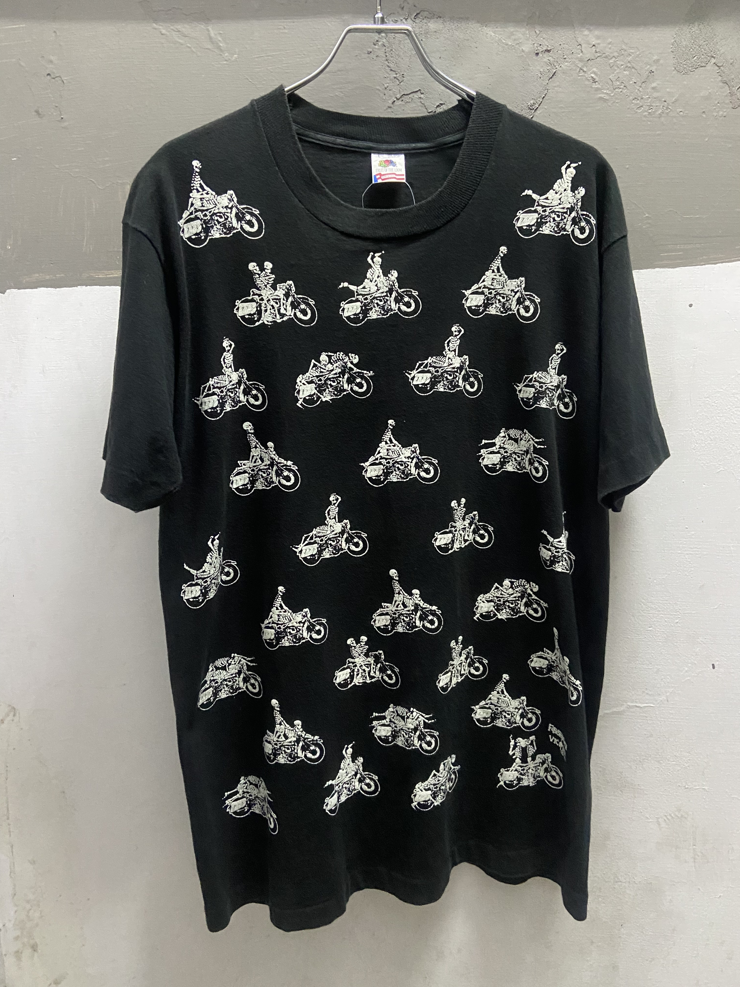 90s FASHION VICTIMBike Skull 48手 Tee