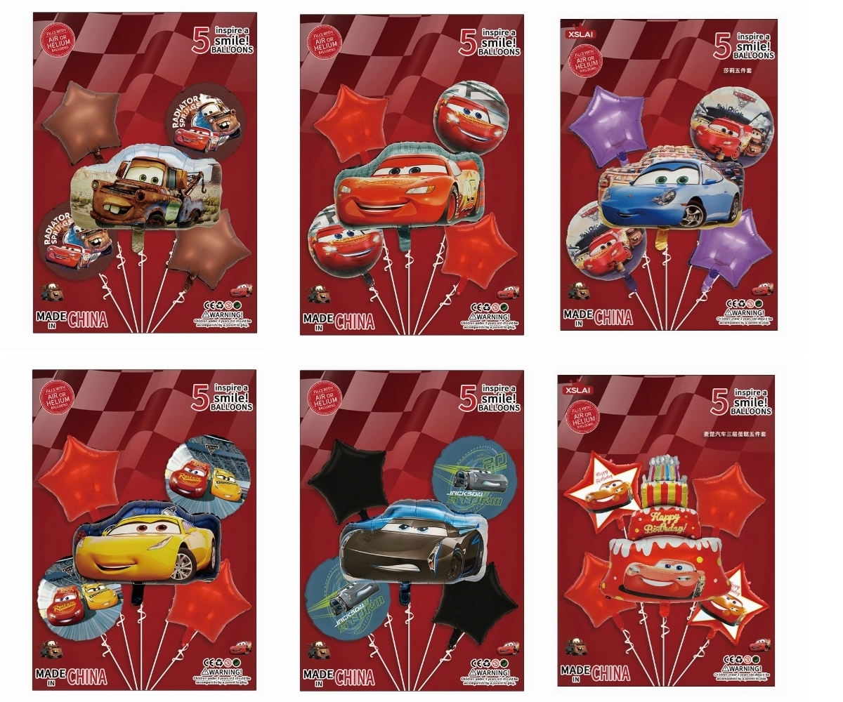汽車總動員鋁膜氣球套裝  👉 現貨