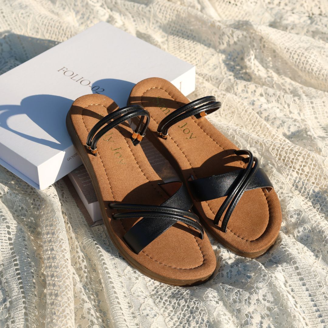 森野休閒涼鞋 黑咖啡(真皮女鞋/一秒穿脫/台灣製MIT)