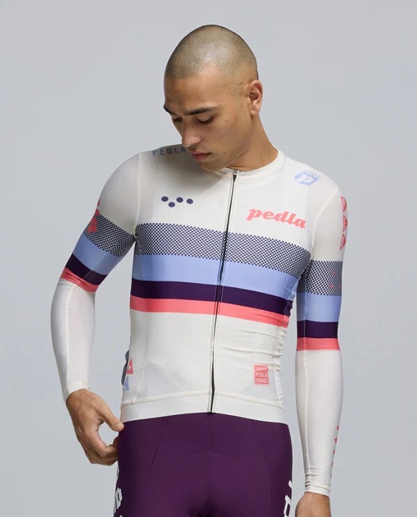 Pedla 男款薄長袖車衣 Heritage Classic LS Jersey /Bianca 白