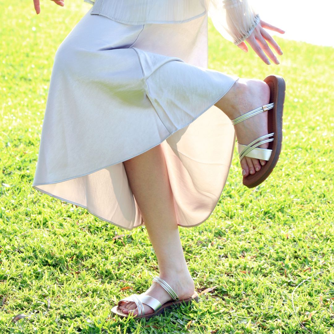 森野休閒涼鞋 氣質銀(真皮女鞋/好穿脫/台灣製MIT)