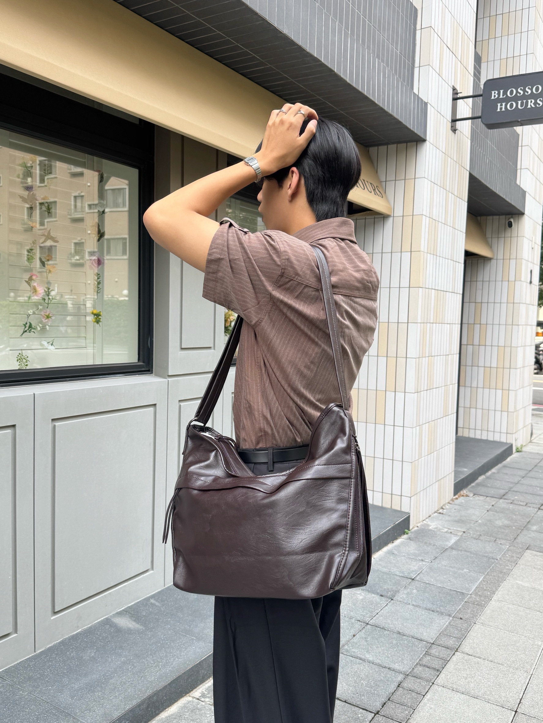 高質感皮革斜跨包