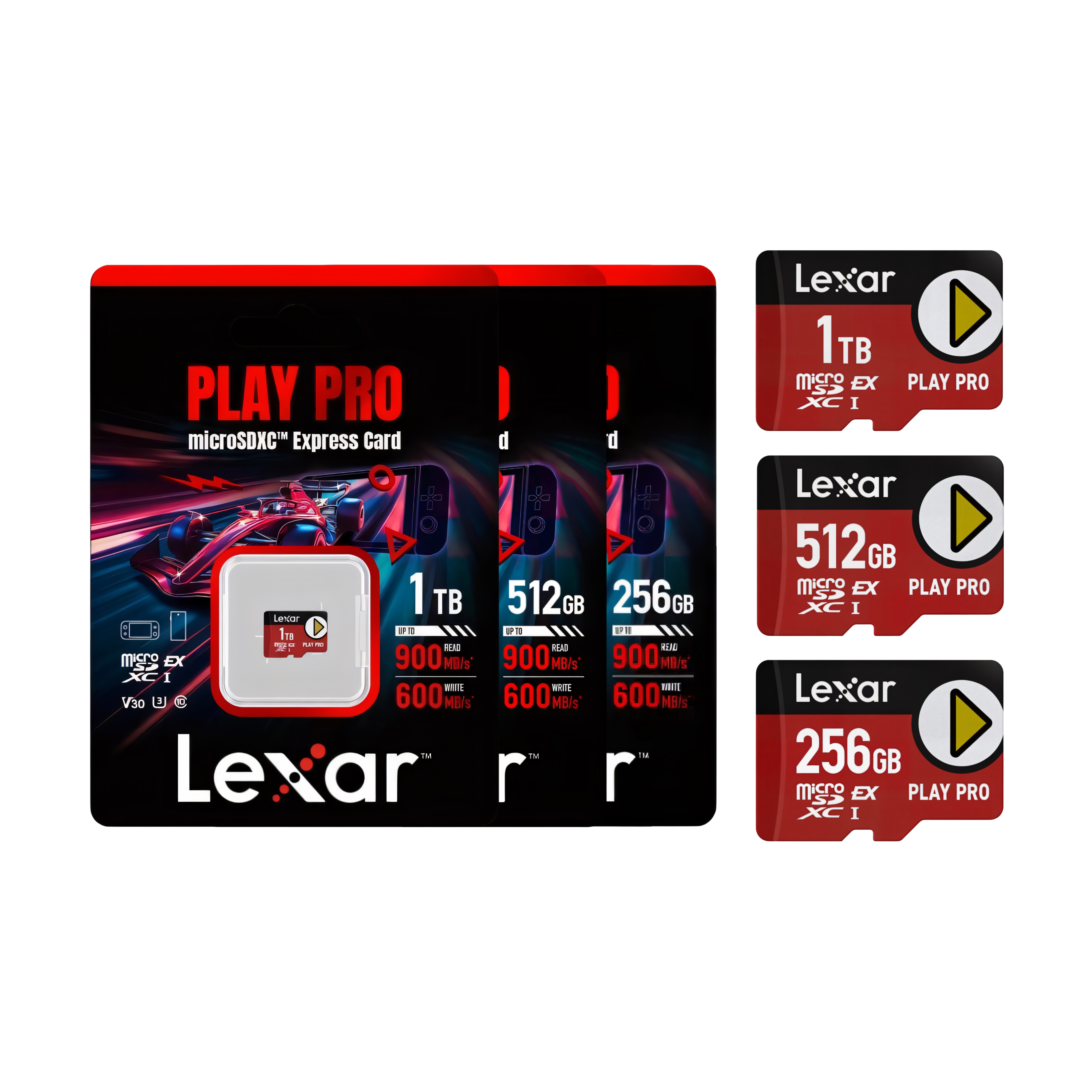 【原裝行貨】Lexar® PLAY PRO microSDXC™ Express Card 記憶卡 256GB / 512GB / 1TB