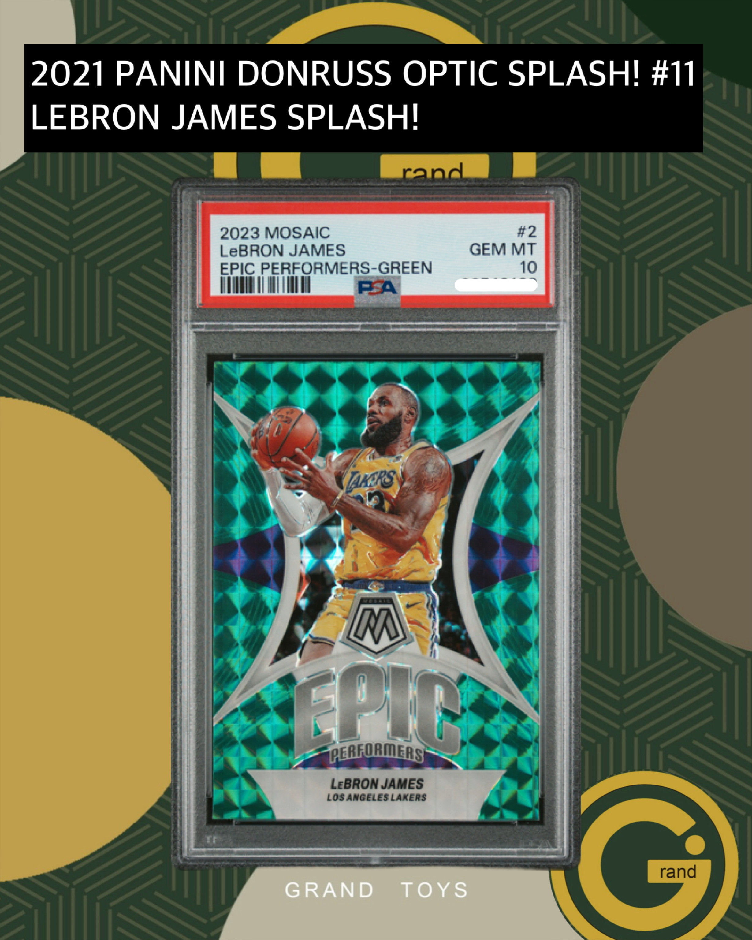 2021 PANINI DONRUSS OPTIC SPLASH! #11LEBRON JAMES SPLASH!