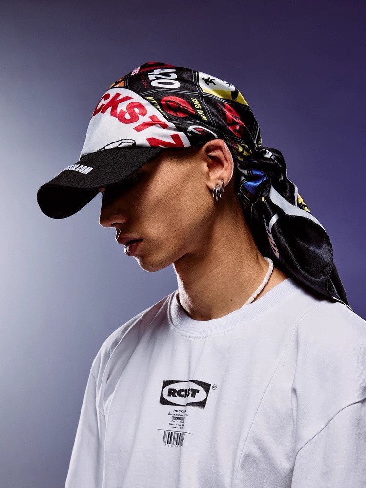 ROCKSTA GHETTO SOLID 方巾造型 拼接老帽