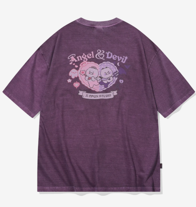 CPGN STUDIO / [CPGN x Kakao Friends] Angel &Devil short T-shirt /purple / JUL25