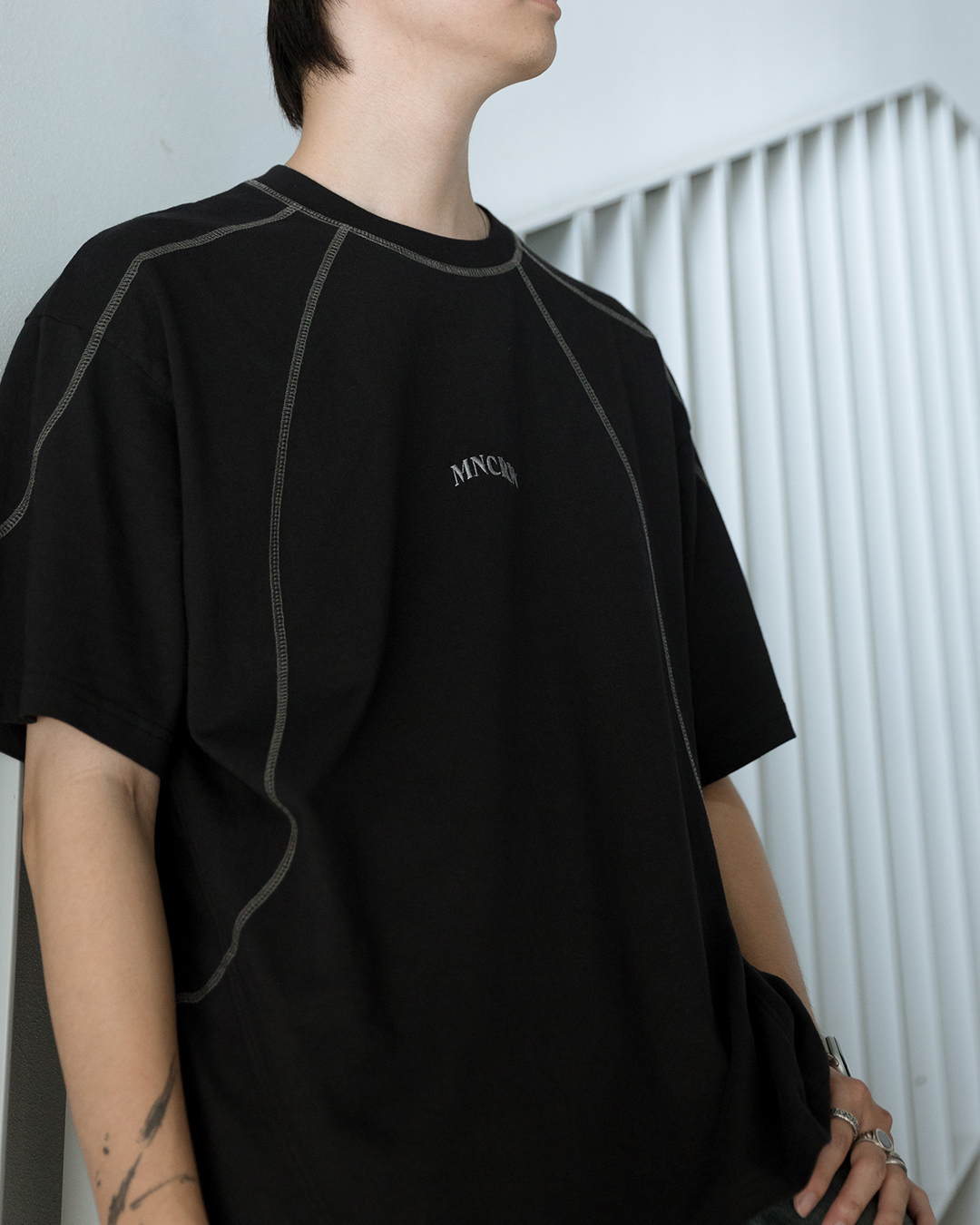 MANIA 水洗考克線短袖T恤 黑/深灰 25 S/S Washed Tee