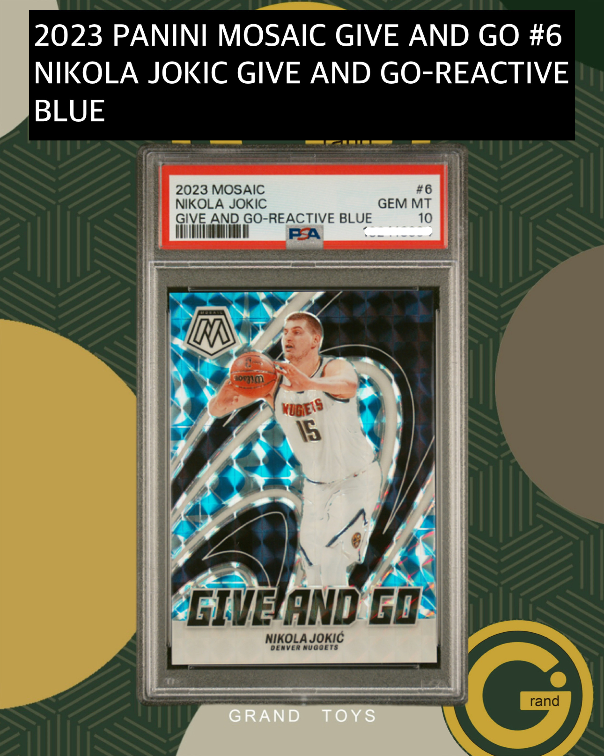 2023 PANINI MOSAIC GIVE AND GO #6NIKOLA JOKIC GIVE AND GO-REACTIVEBLUE
