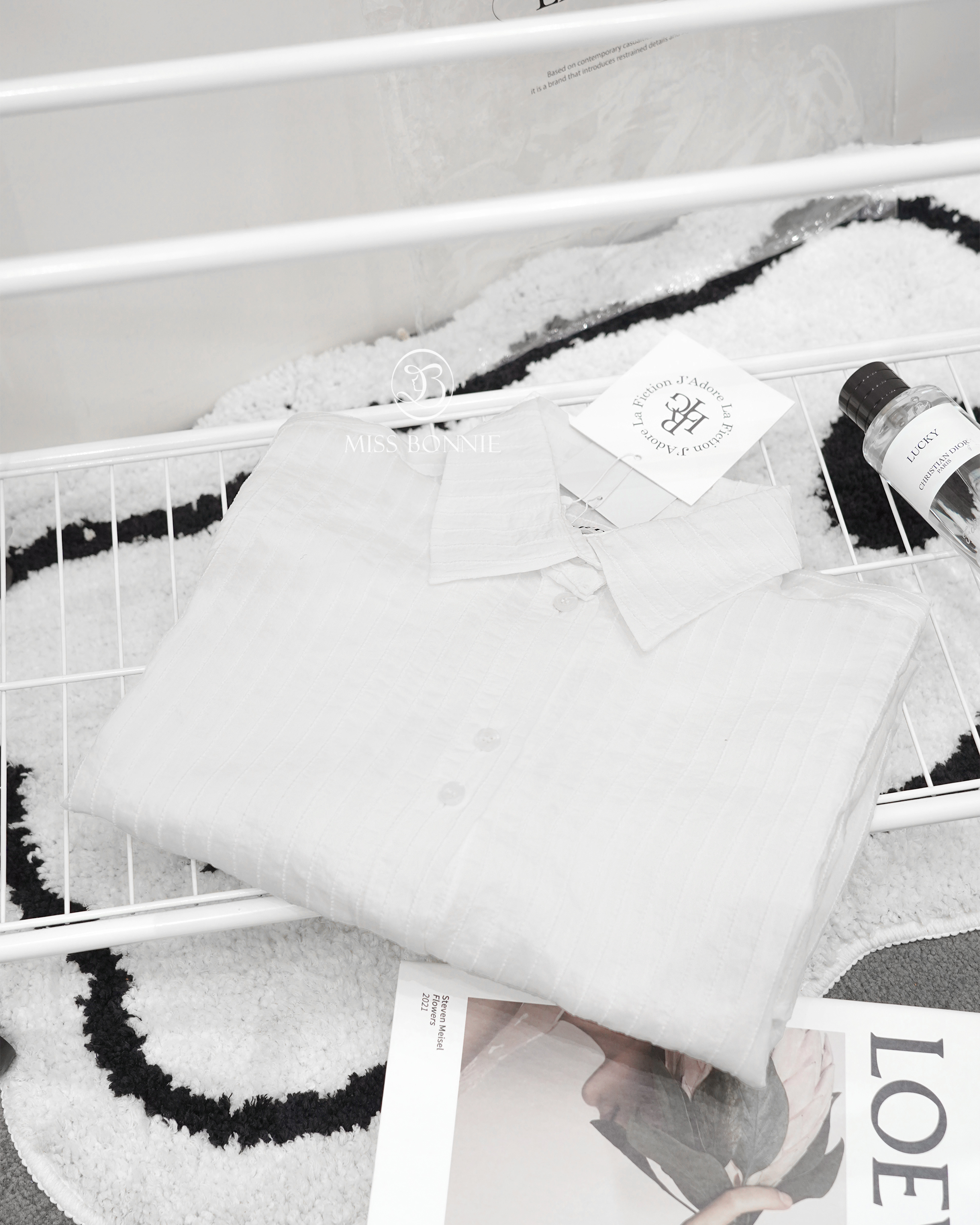 LARTIGENT條紋紋理襯衫