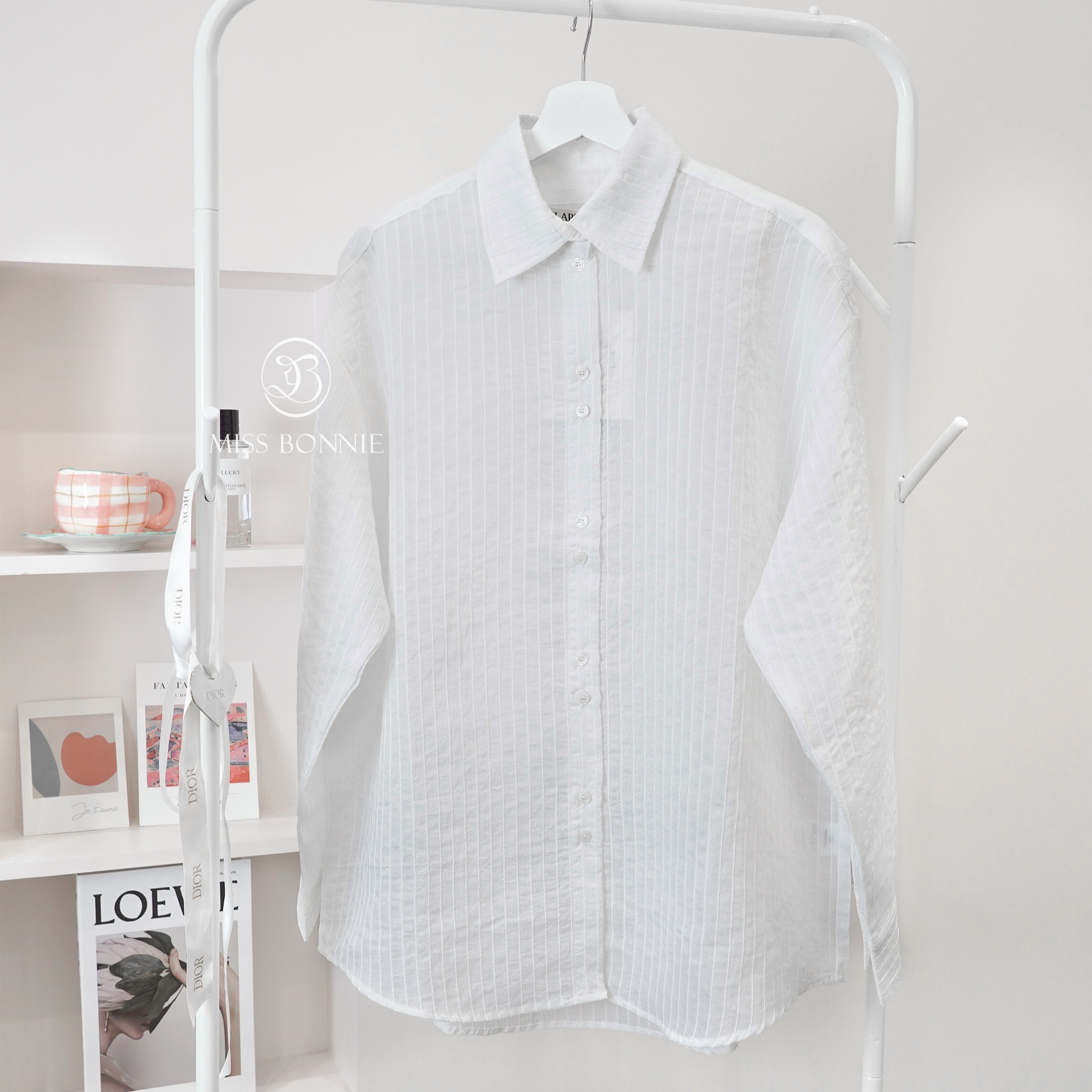 LARTIGENT條紋紋理襯衫