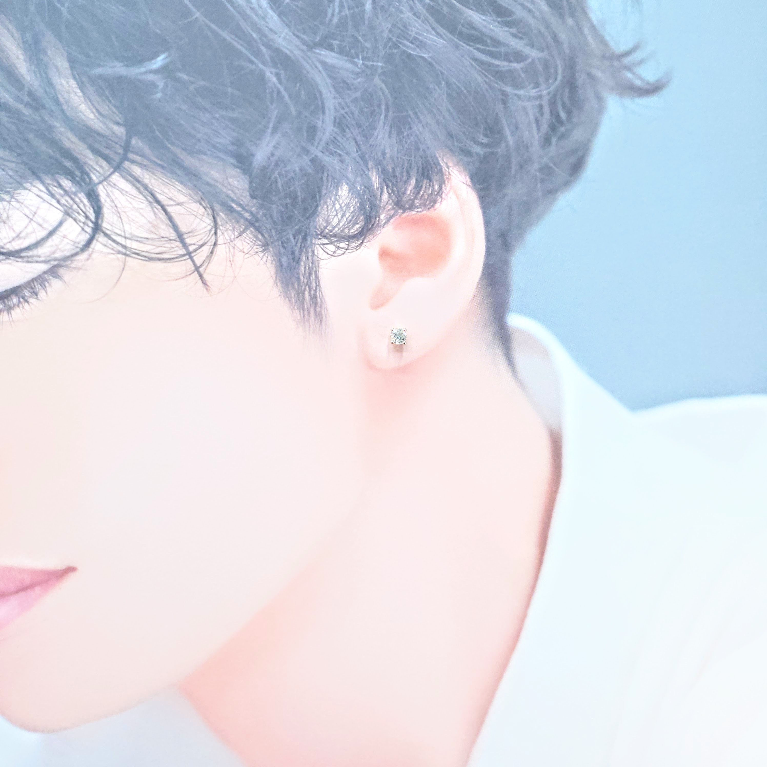 18K White Gold 0.35ct Diamond Single Earring