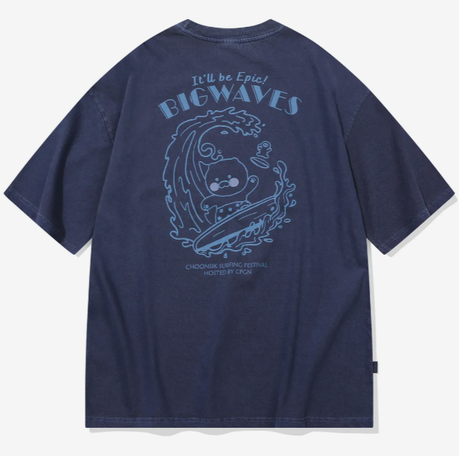 CPGN STUDIO /[CPGN x Kakao Friends] Surfer Spring Pigment short T-shirt / blue / JUL25