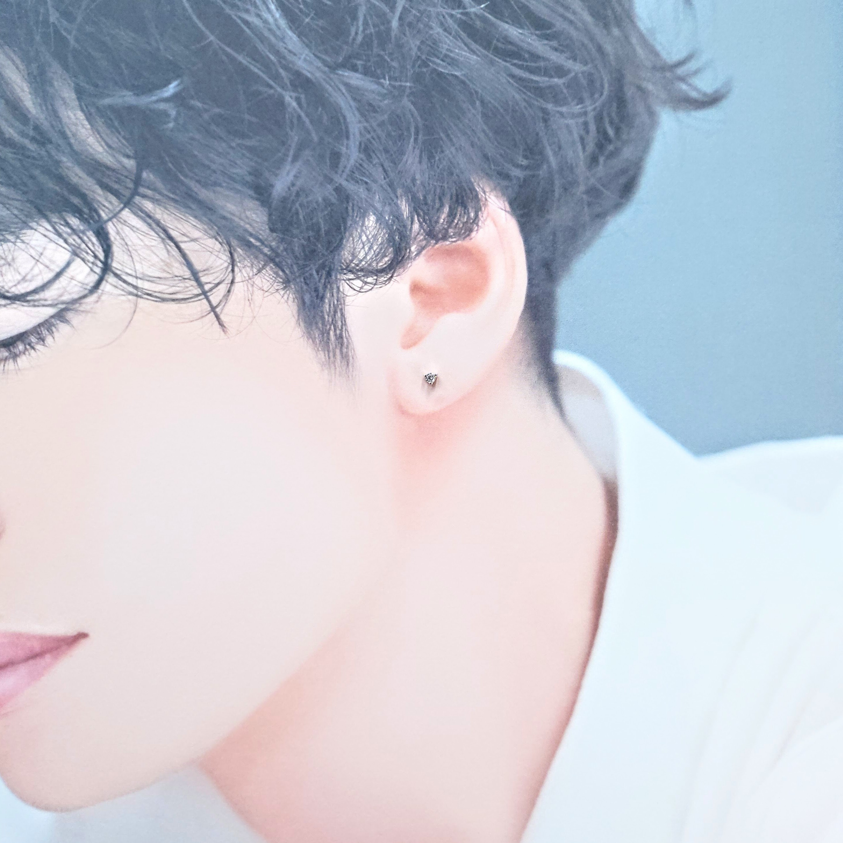 18K White Gold 0.05ct Diamond Single Earring