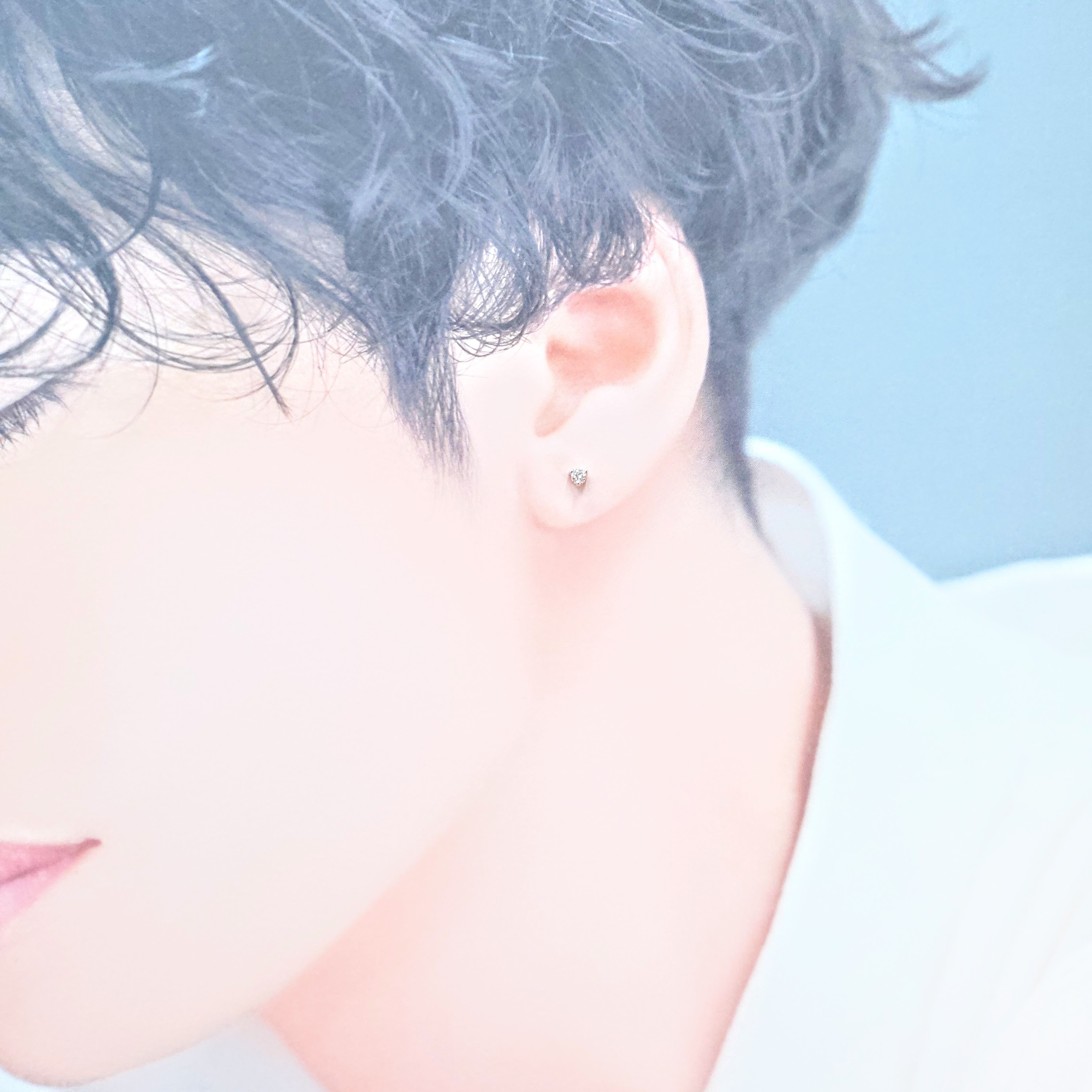 18K White Gold 0.03ct Diamond Single Earring