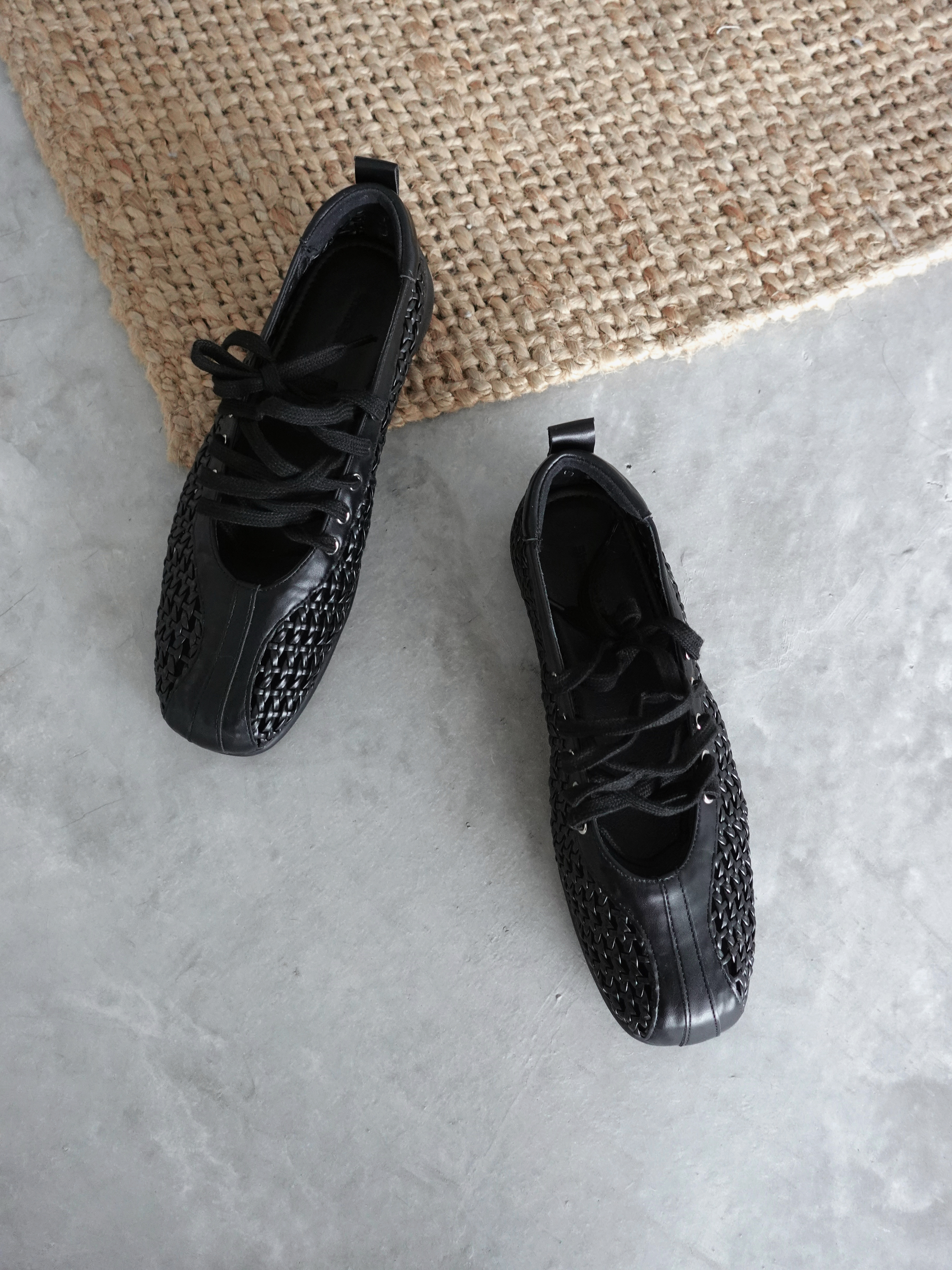 Darcy Woven Mary Jane in Black - SH082BLK