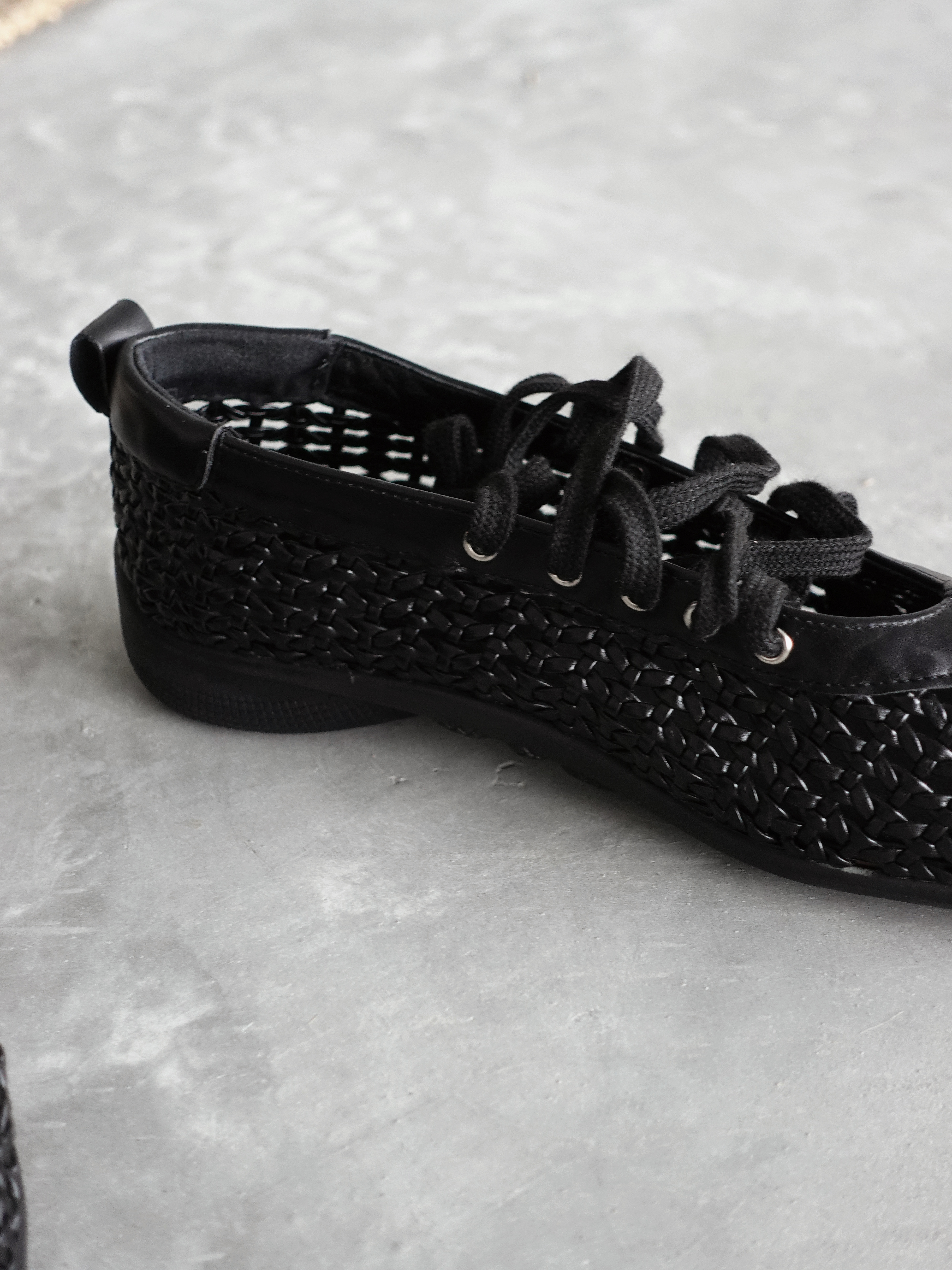Darcy Woven Mary Jane in Black - SH082BLK