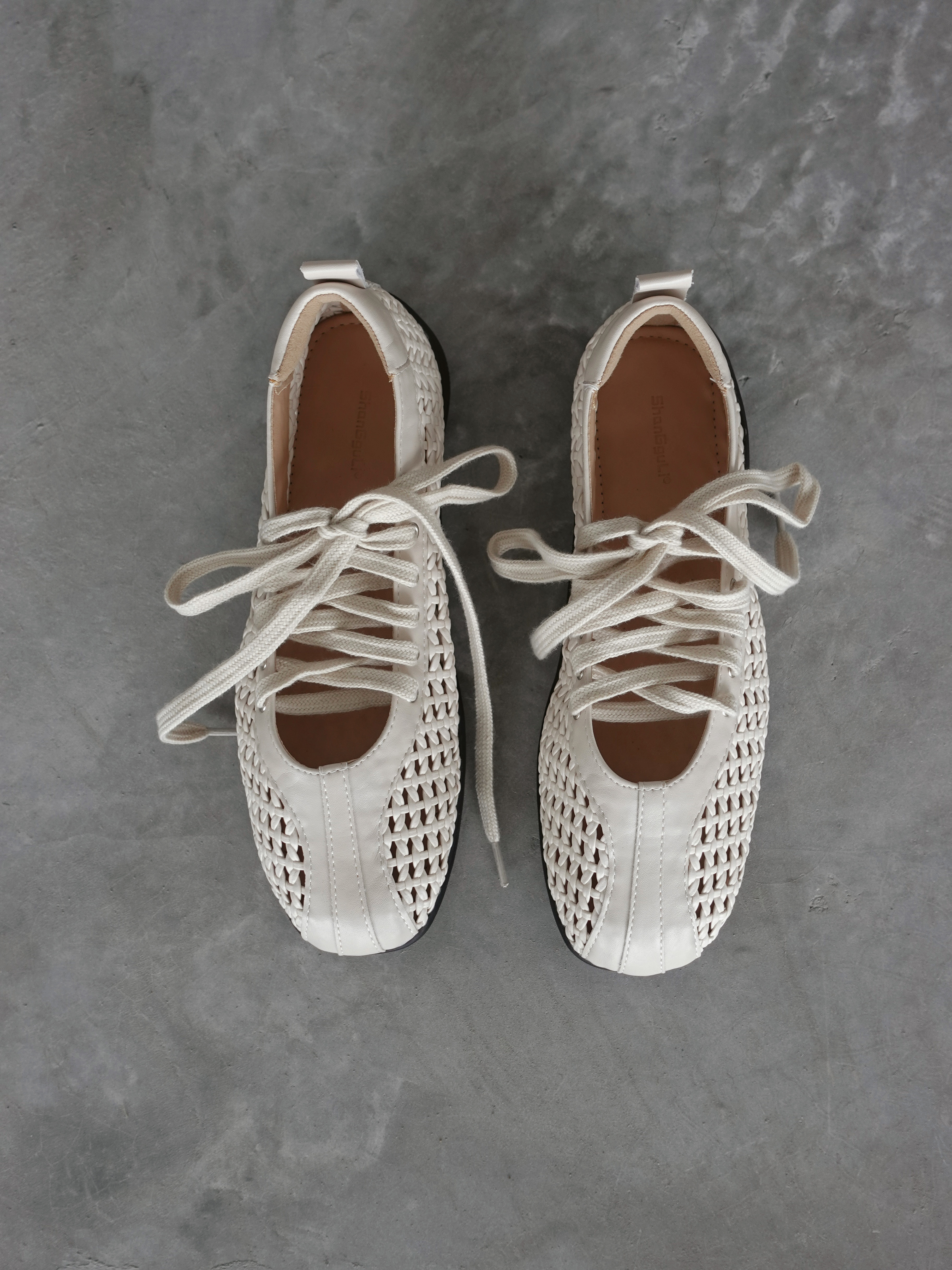 Darcy Woven Mary Jane in Beige - SH082BEI
