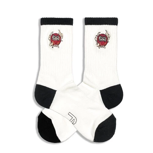 BFF Best foot friend Daruma 達摩不倒翁 刺繡 中筒襪 長襪【BF22009】