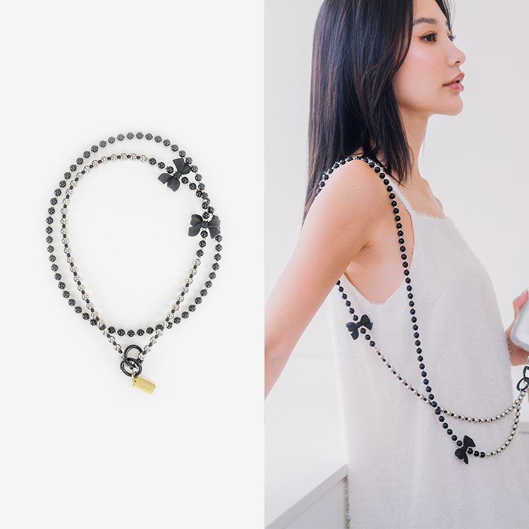 銀河布雷克蝴蝶結 手機掛繩  串珠掛繩 長掛繩 背帶