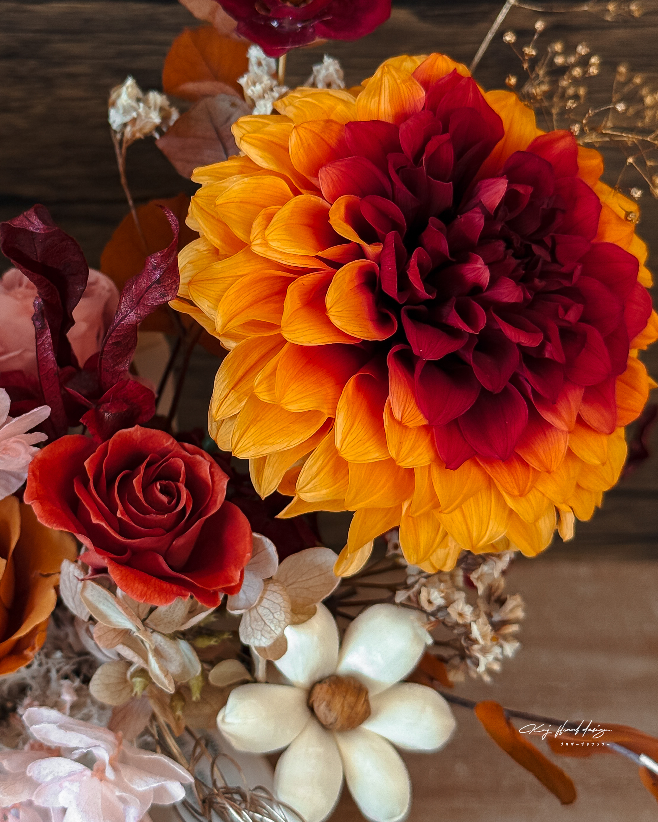 紅酒夕光開幕桌花盆