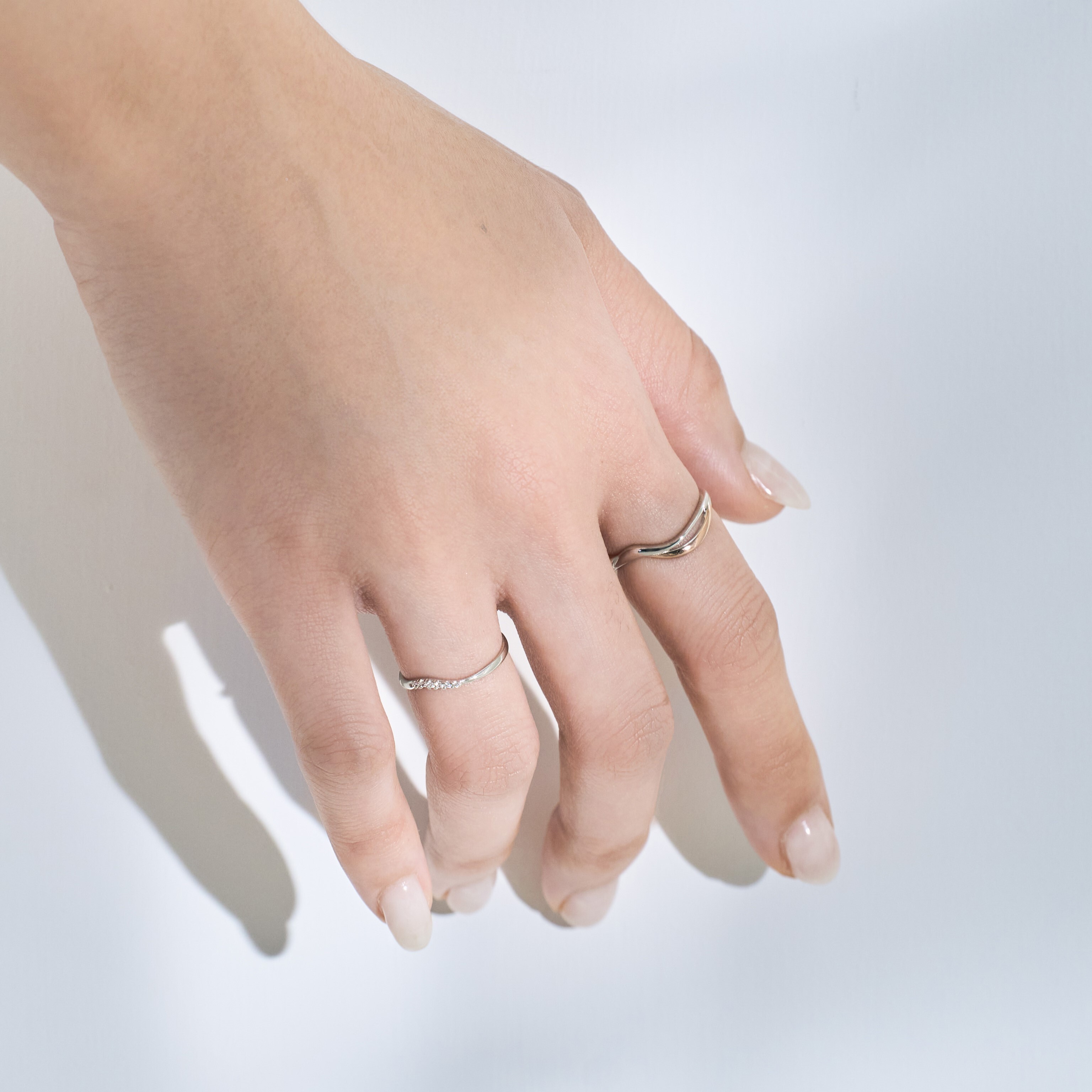 純銀與玫瑰金戒指,多尺寸可選,大尺寸戒指與尾戒