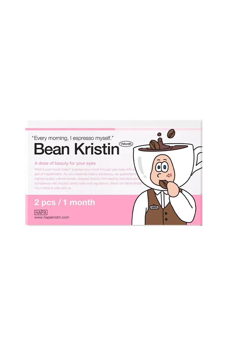 Hapa Kristin Bean Kristin 1 Month Medium Brown｜月拋彩妝隱形眼鏡｜每盒2片