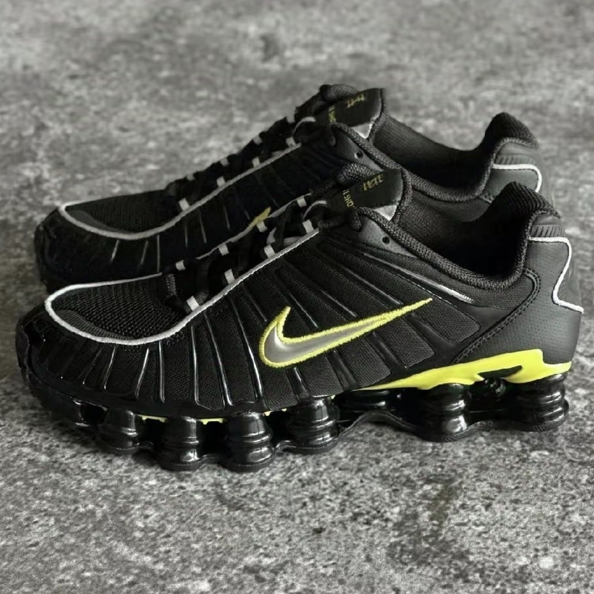 NIKE SHOX TL 黑黃 螢光黃 彈簧鞋  氣墊 休閒 復古 男鞋 CN0151-002