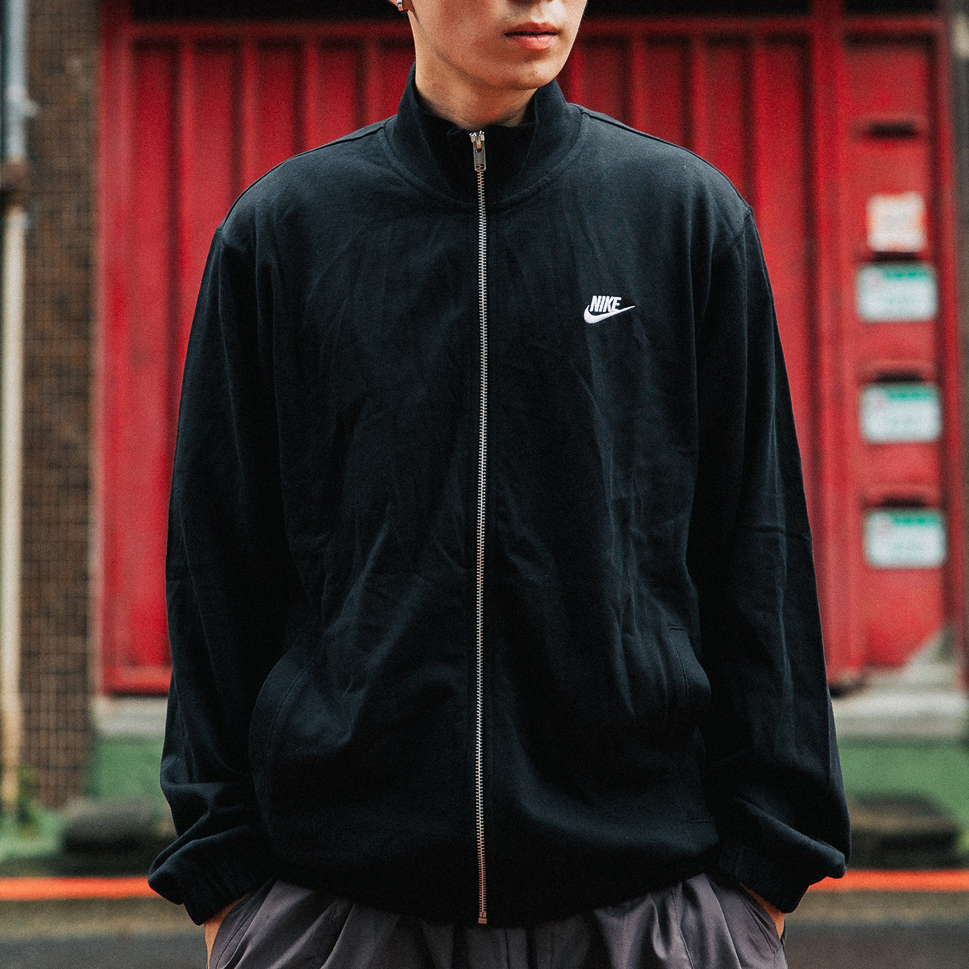 Nike針織外套 男 刺繡logo 休閒 訓練立領長袖夾克 FQ3427-010