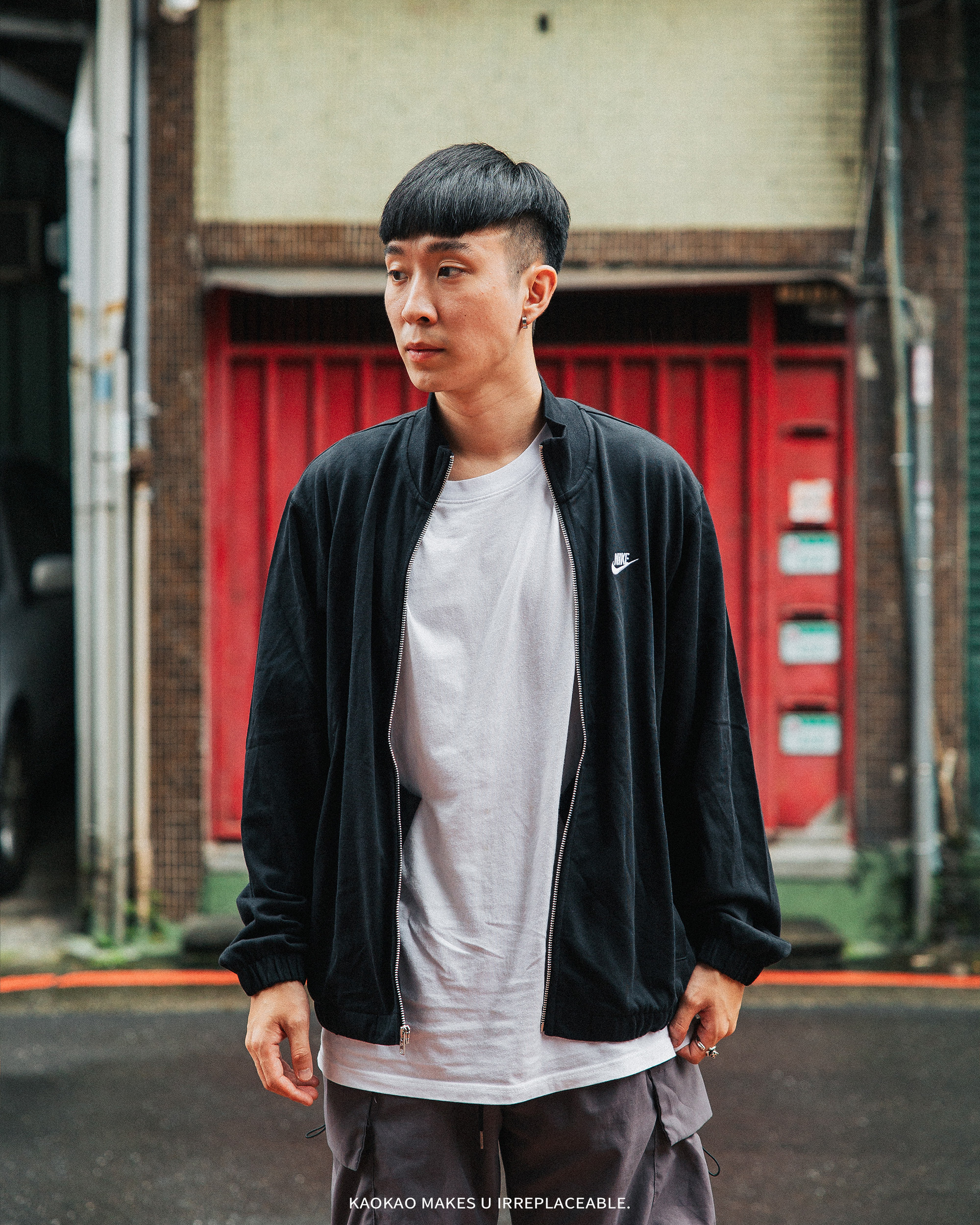 Nike針織外套 男 刺繡logo 休閒 訓練立領長袖夾克 FQ3427-010