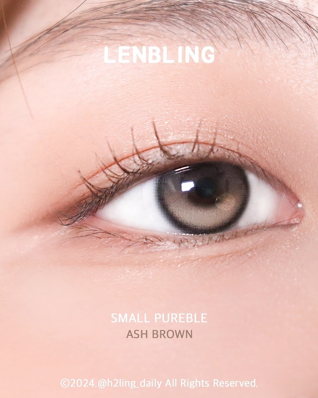 [小直徑] Lenbling Small Pureble 1 Day Ash Brown｜日拋彩妝隱形眼鏡｜每盒10片