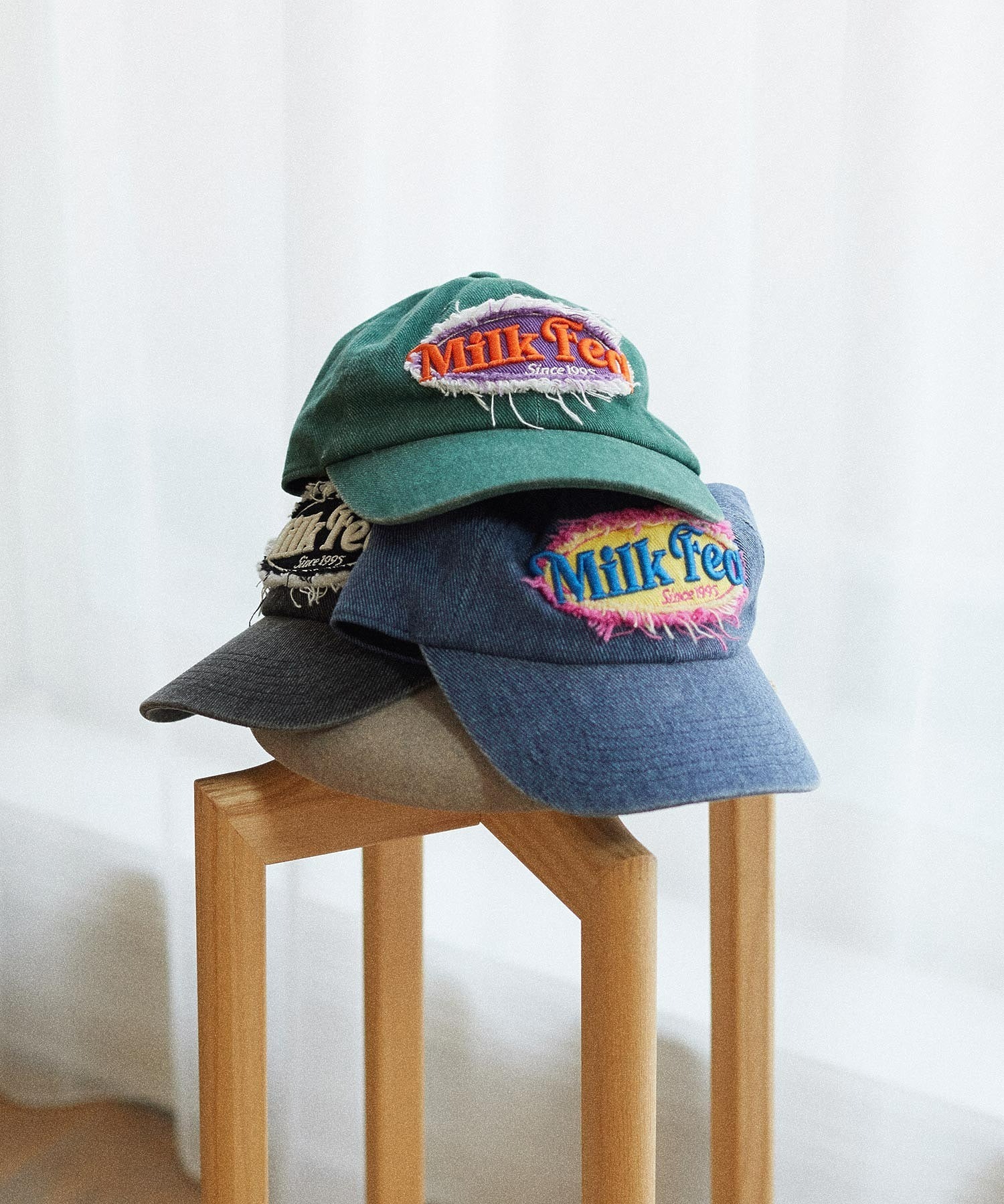 Milkfed FRAYED LOGO PATCH CAP